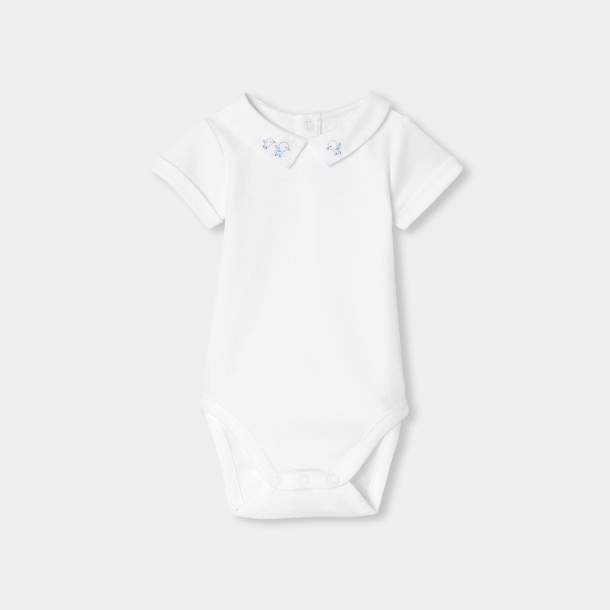 Baby boy short-sleeved cotton bodysuit - Ballotin