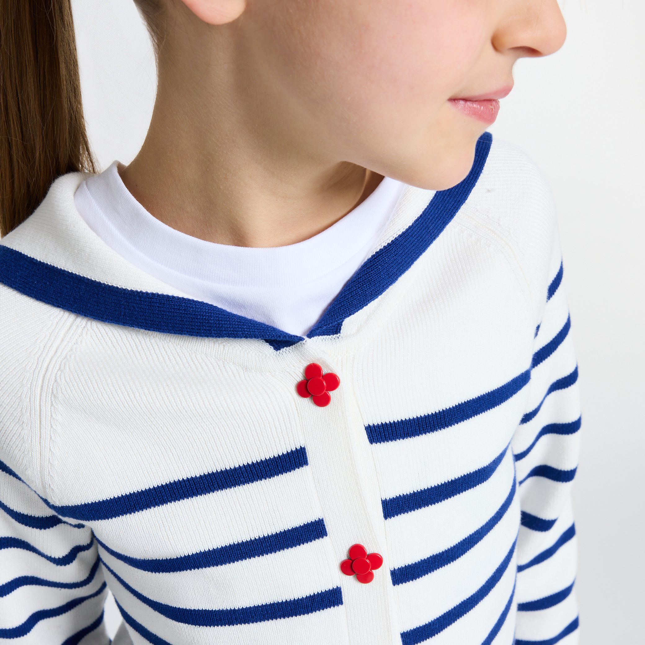 Girl cardigan with a sailor collar - Alysse - Image 2