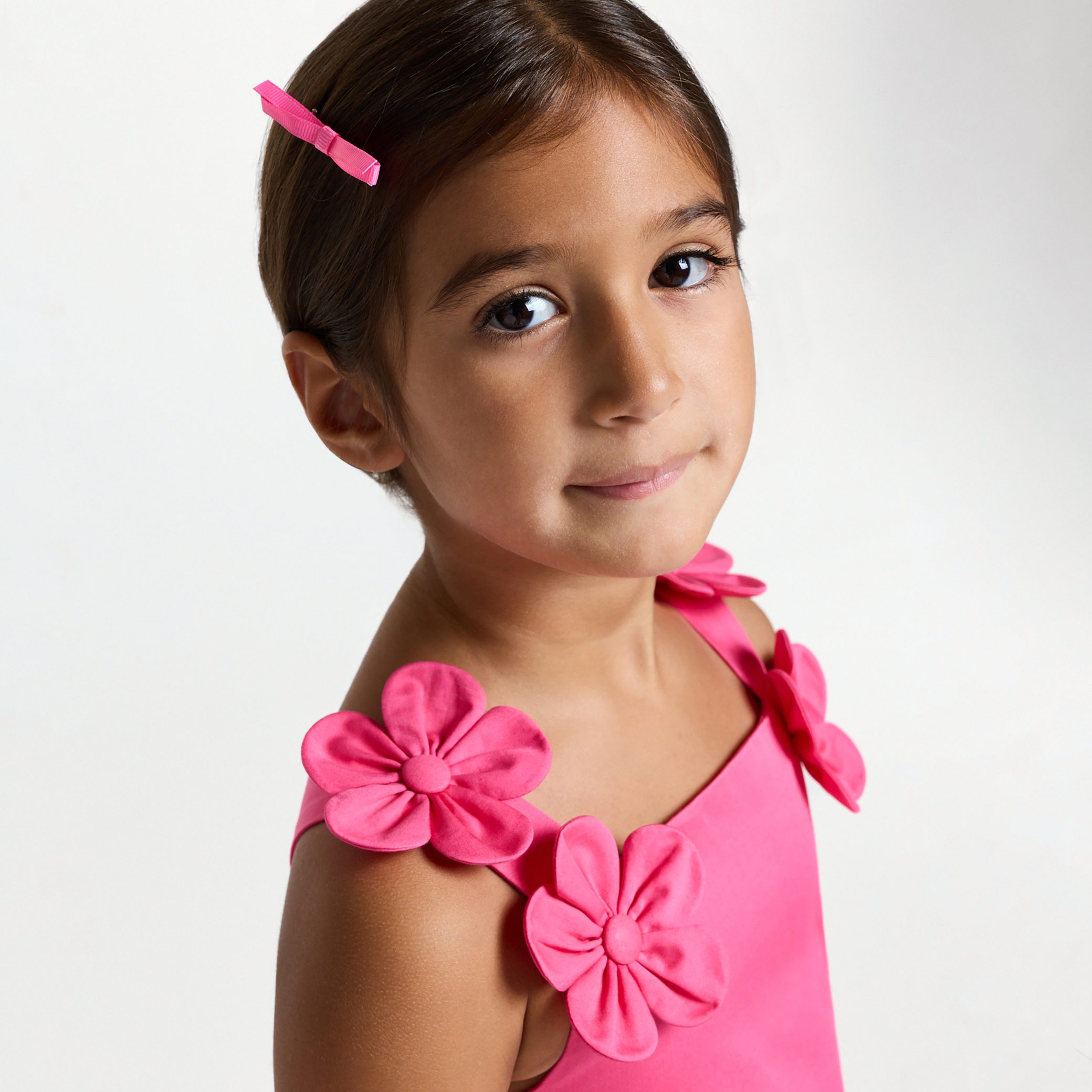 Girl ceremony dress in satin - Vigne - Image 2