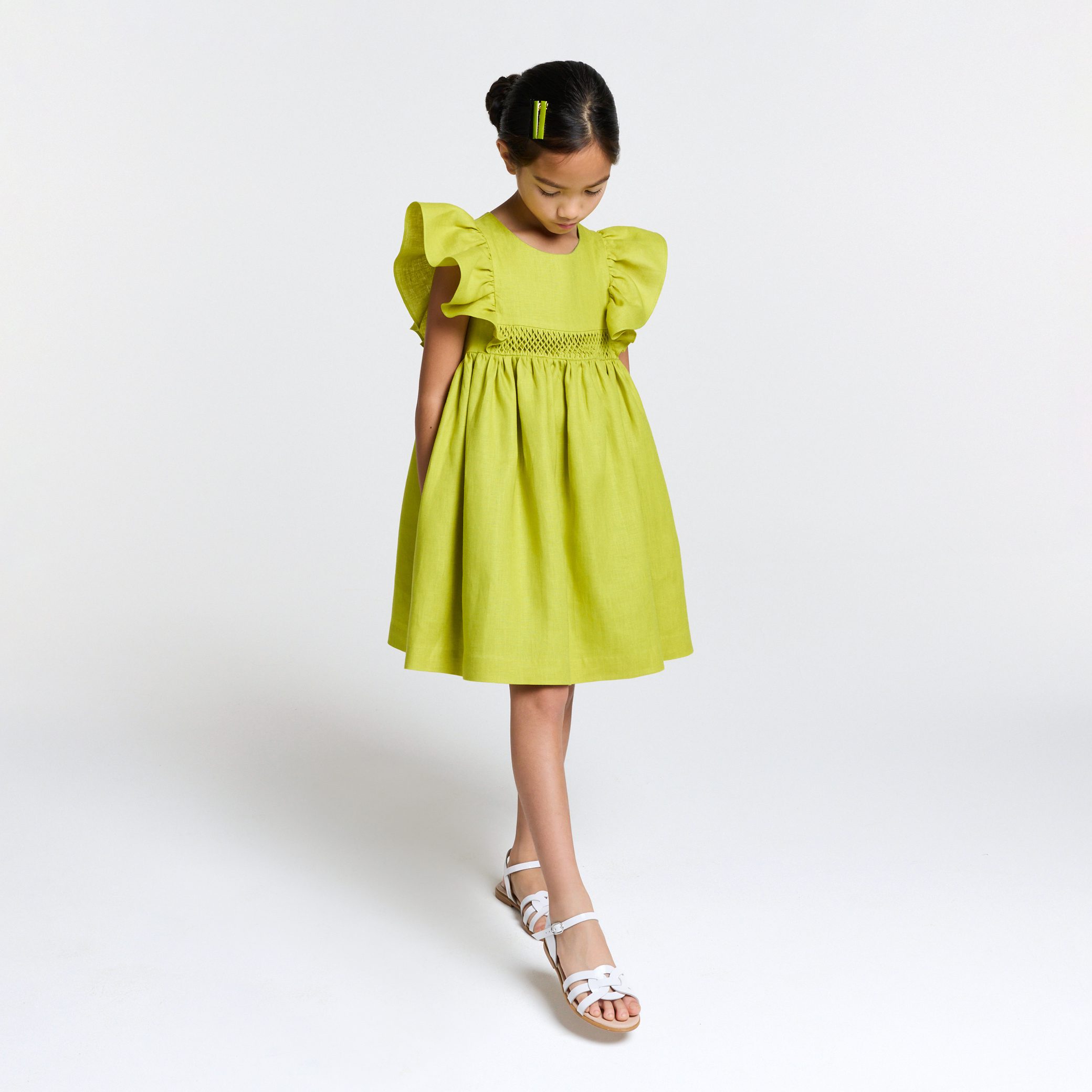 Girl linen ceremony dress - Dalila