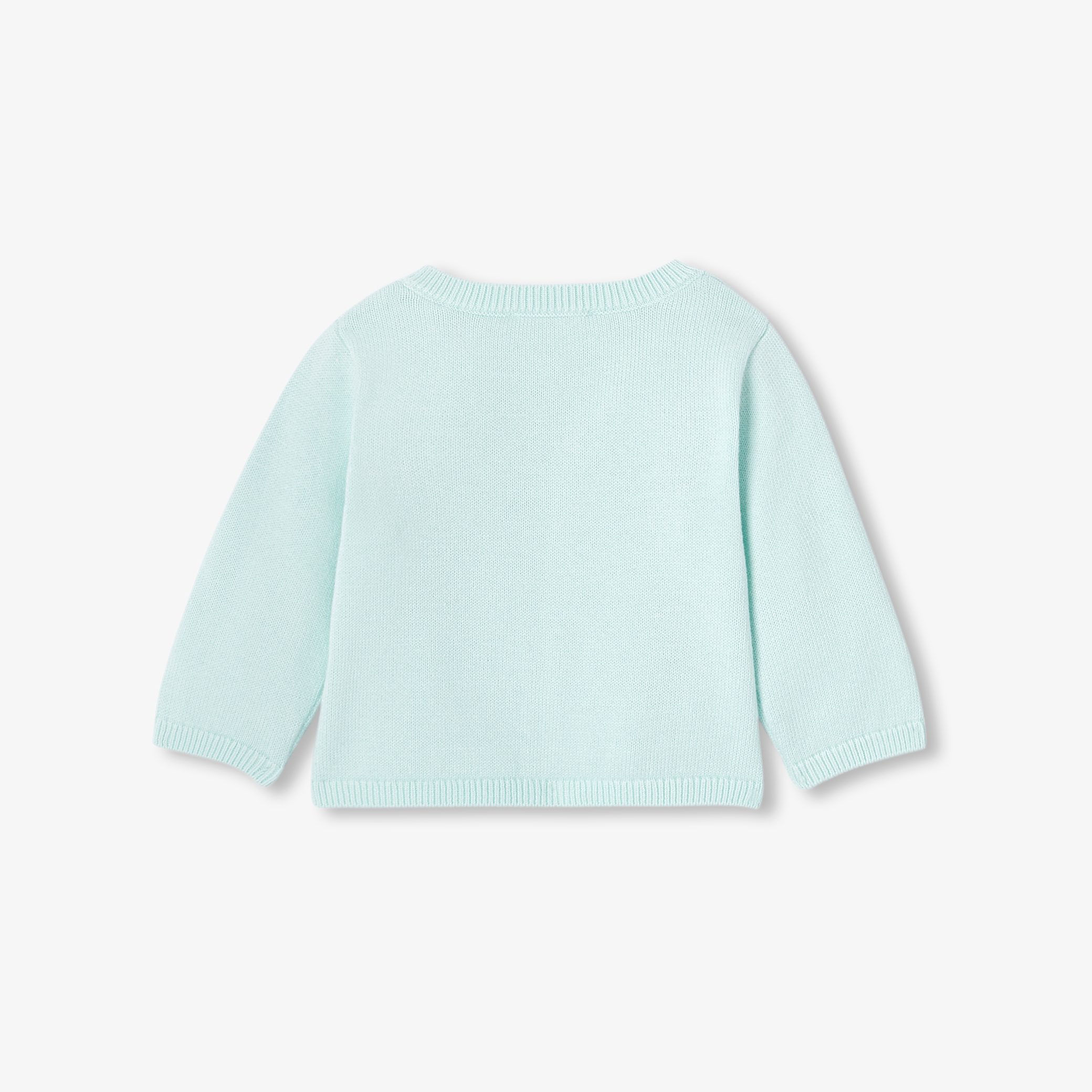 Baby jersey cardigan - Emeraude - Image 2