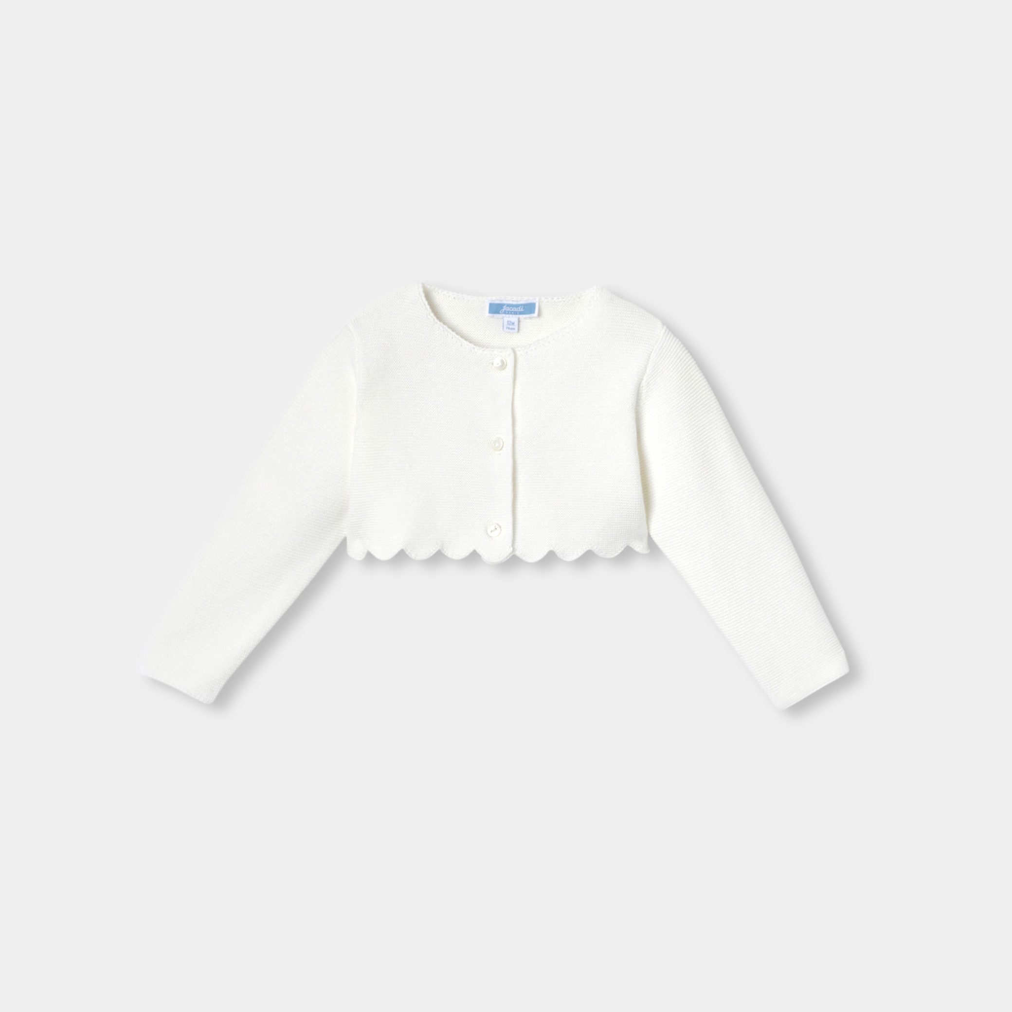 Baby girl bolero in garter stitch - Elisee