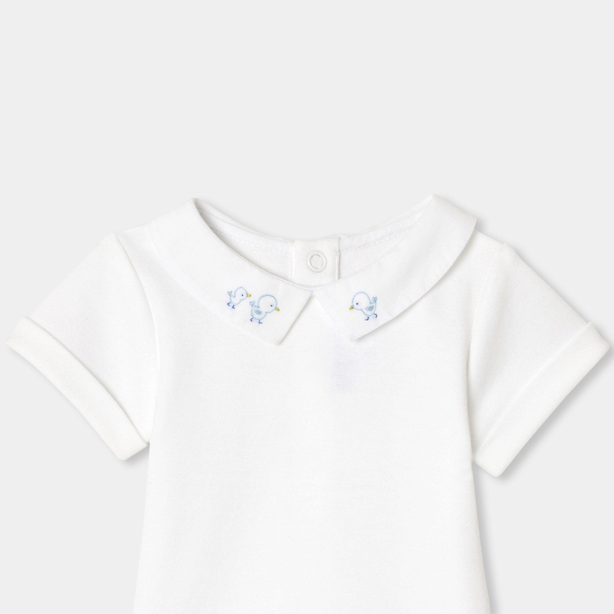 Baby boy short-sleeved cotton bodysuit - Ballotin - Image 3