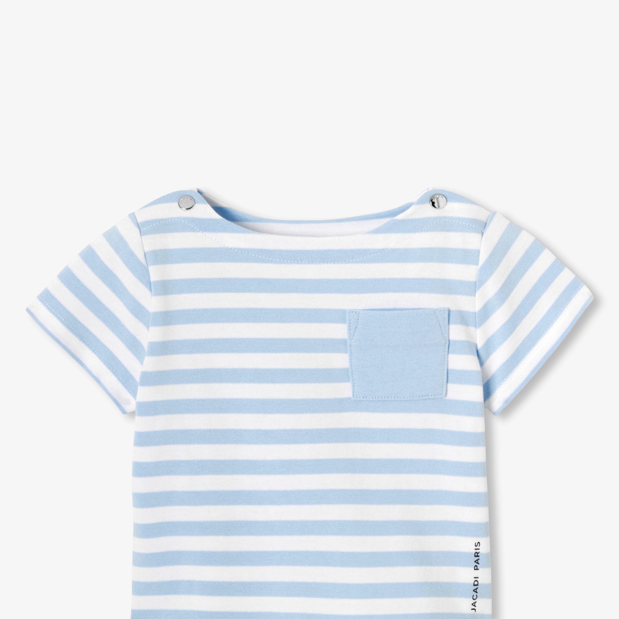 Baby boy striped cotton T-shirt - Tourbillon - Image 2
