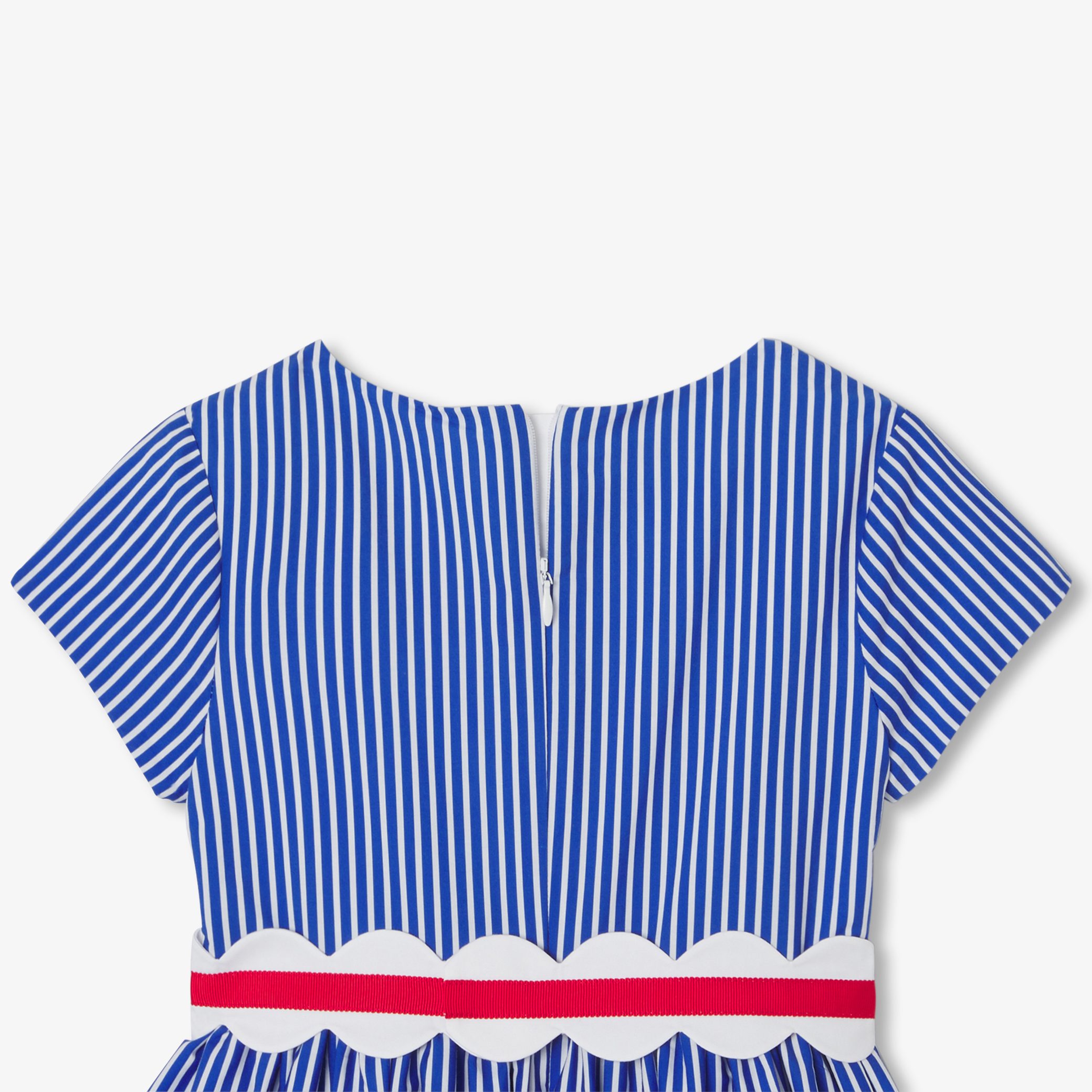 Girl dress striped poplin - Alena Blue - Image 5