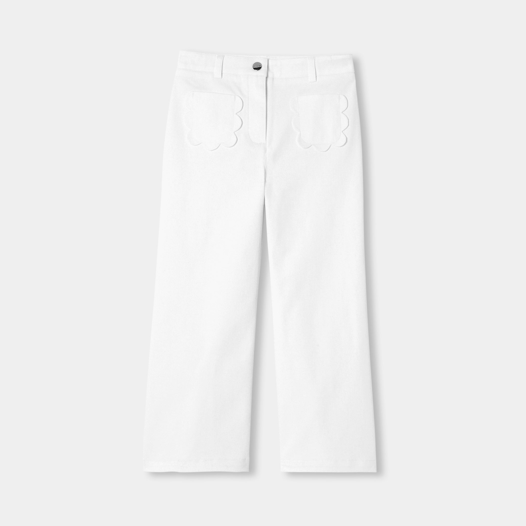 Girl wide-leg twill trousers - Begonia - Image 3