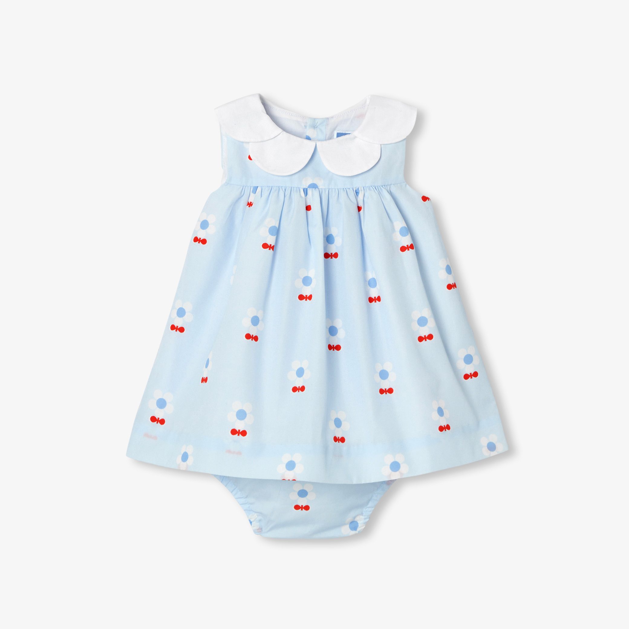 Floral poplin baby girl dress - Cigale