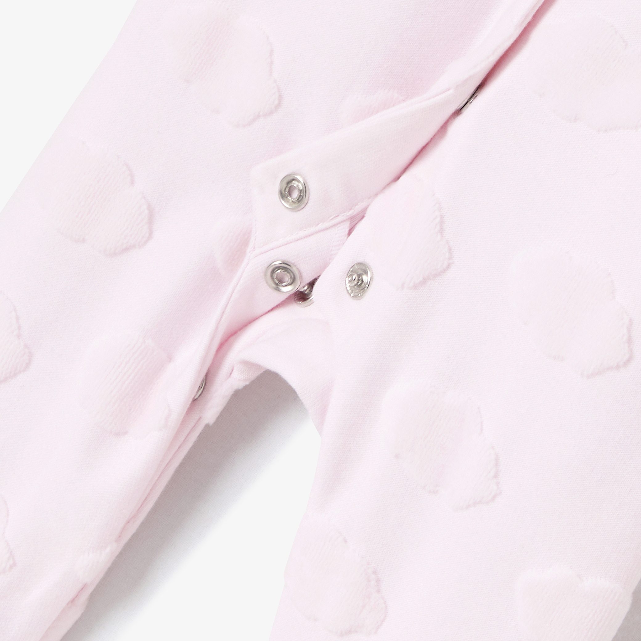 Baby girl pyjamas in cloud-patterned jersey - Acropole - Image 4