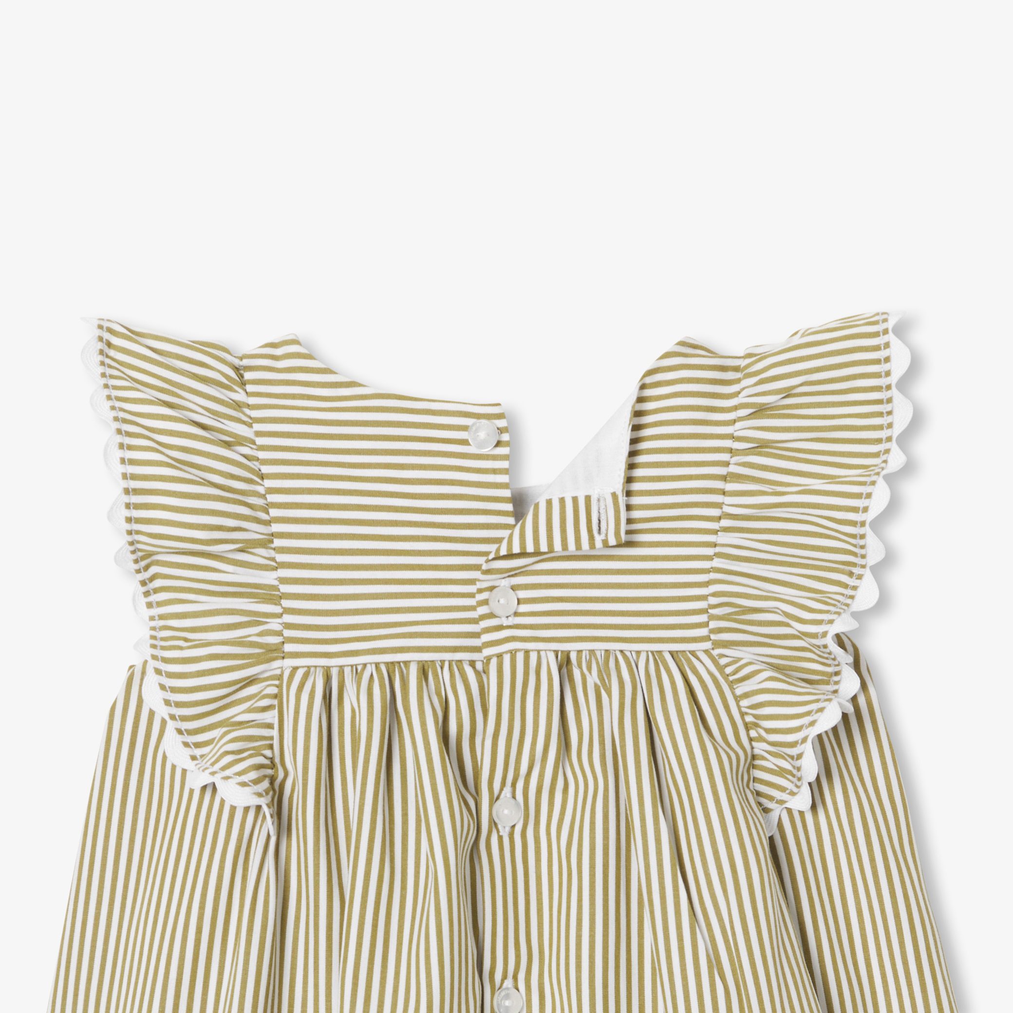 Baby girl dress in striped poplin - Eline - Image 7